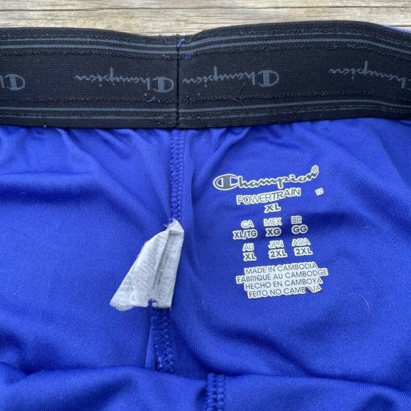 Champion Women Shorts Sport Athletic Powertrain Double Dry Blue Shorts Size XL - Picture 5 of 10